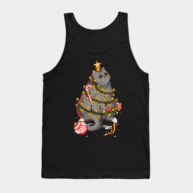 Christmas Cat or Christmas Tree? Tank Top by anycolordesigns